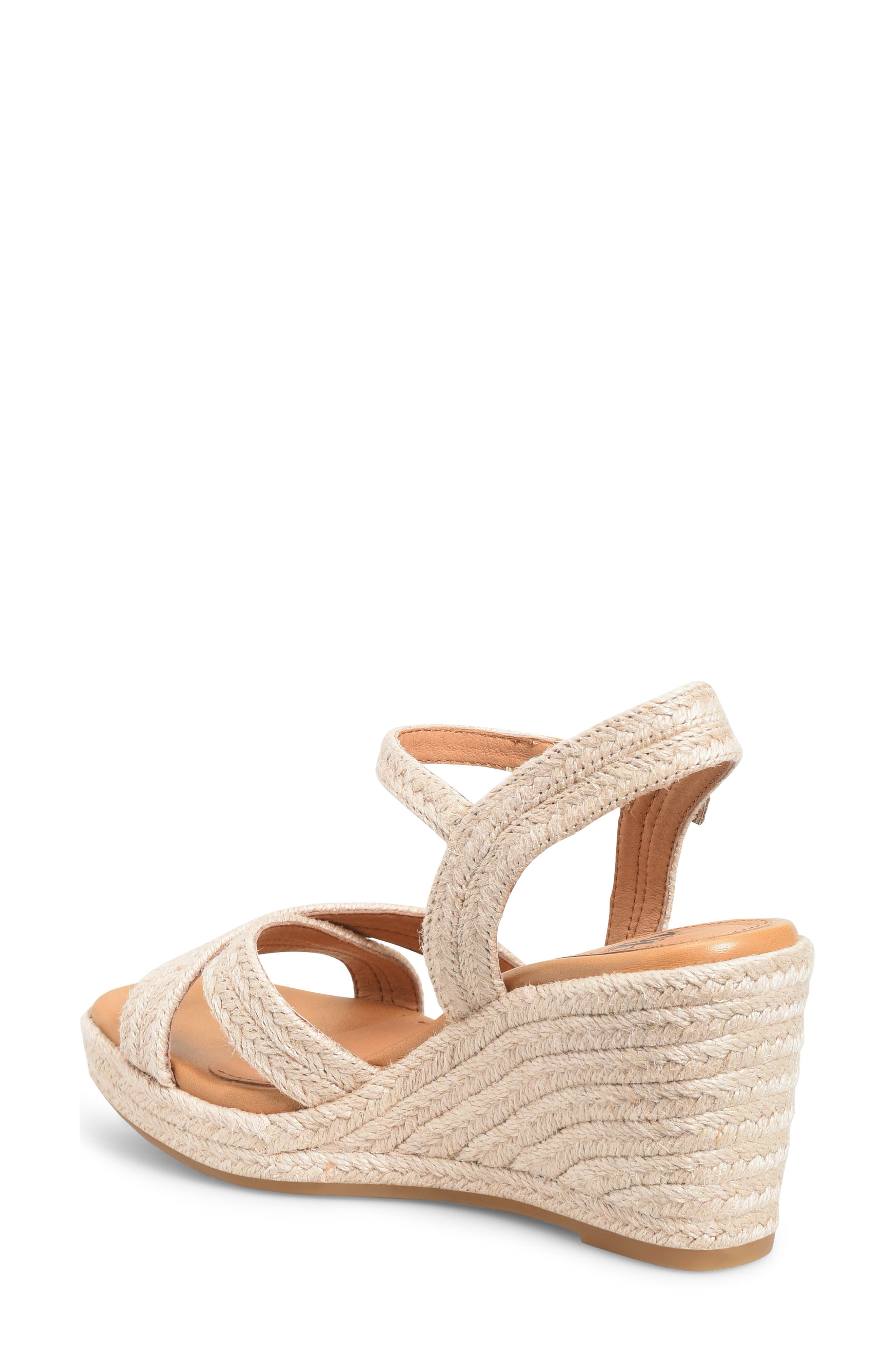 Newbury Espadrille Ankle Strap Platform Wedge Sandal, Alternate, color, NATURAL