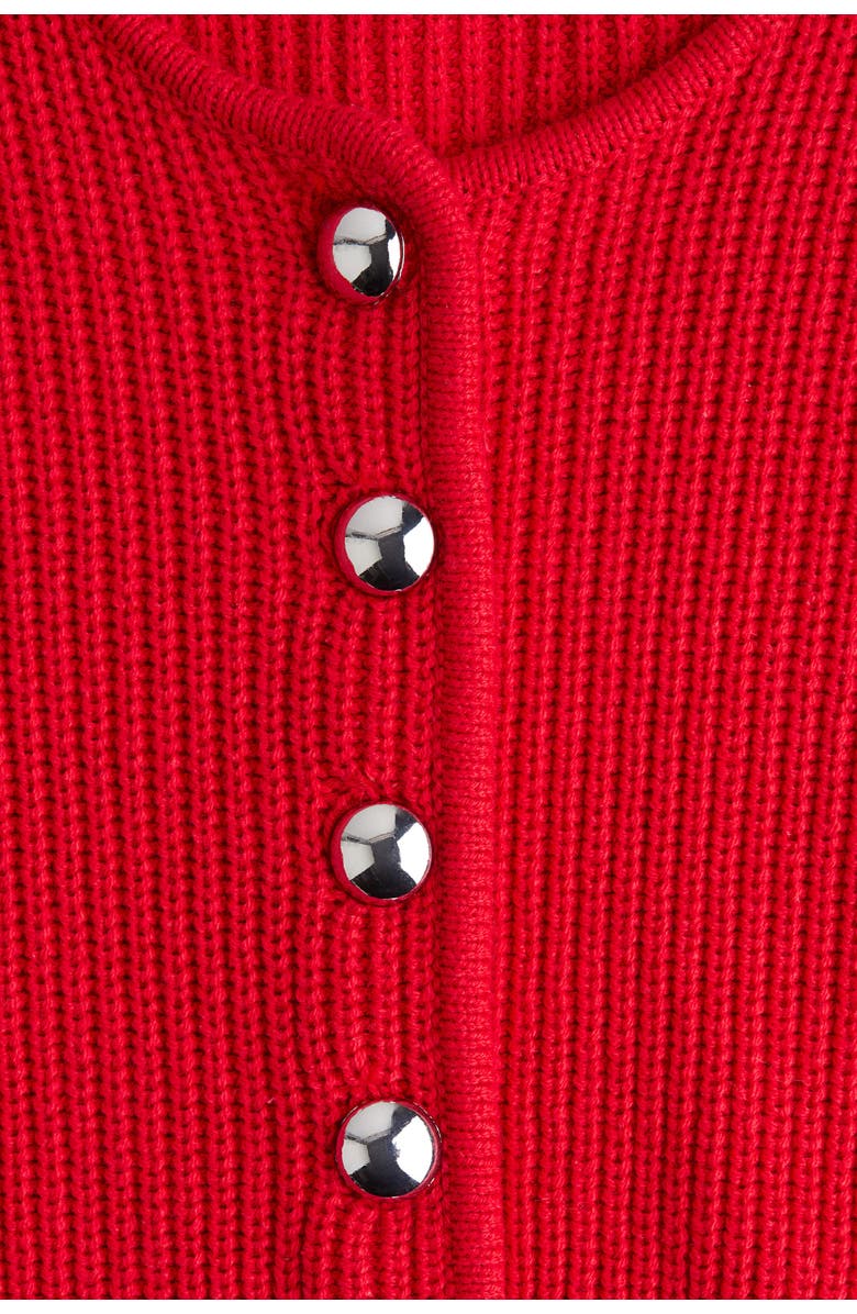 H&M Rib-knit Cardigan, Alternate, color, Red