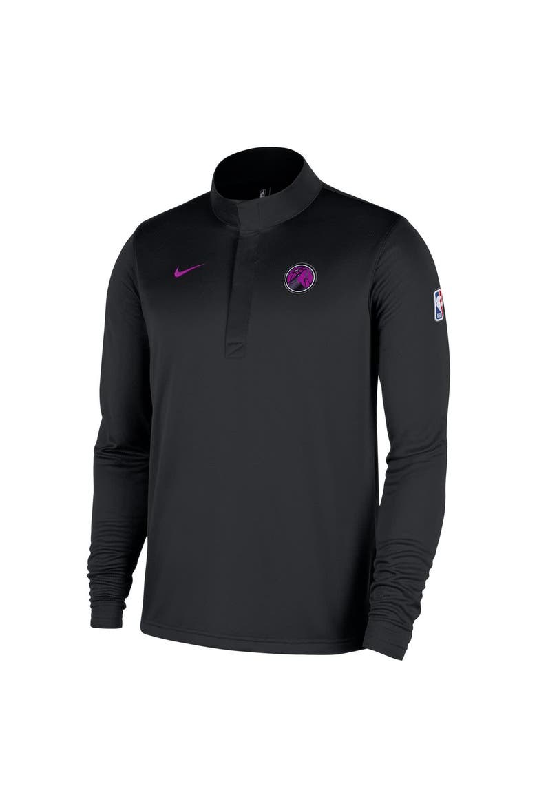 Men's Nike  Black Minnesota Timberwolves 2025/26 City Edition Remix Authentic Coaches Dri-FIT Half-Zip Pullover, Alternate, color, Black