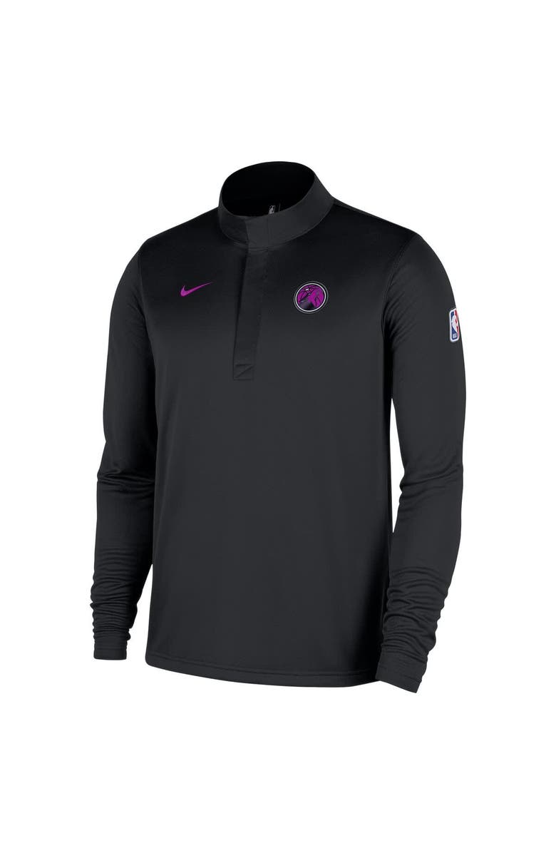 Nike Men's Nike  Black Minnesota Timberwolves 2025/26 City Edition Remix Authentic Coaches Dri-FIT Half-Zip Pullover, Alternate, color, Black