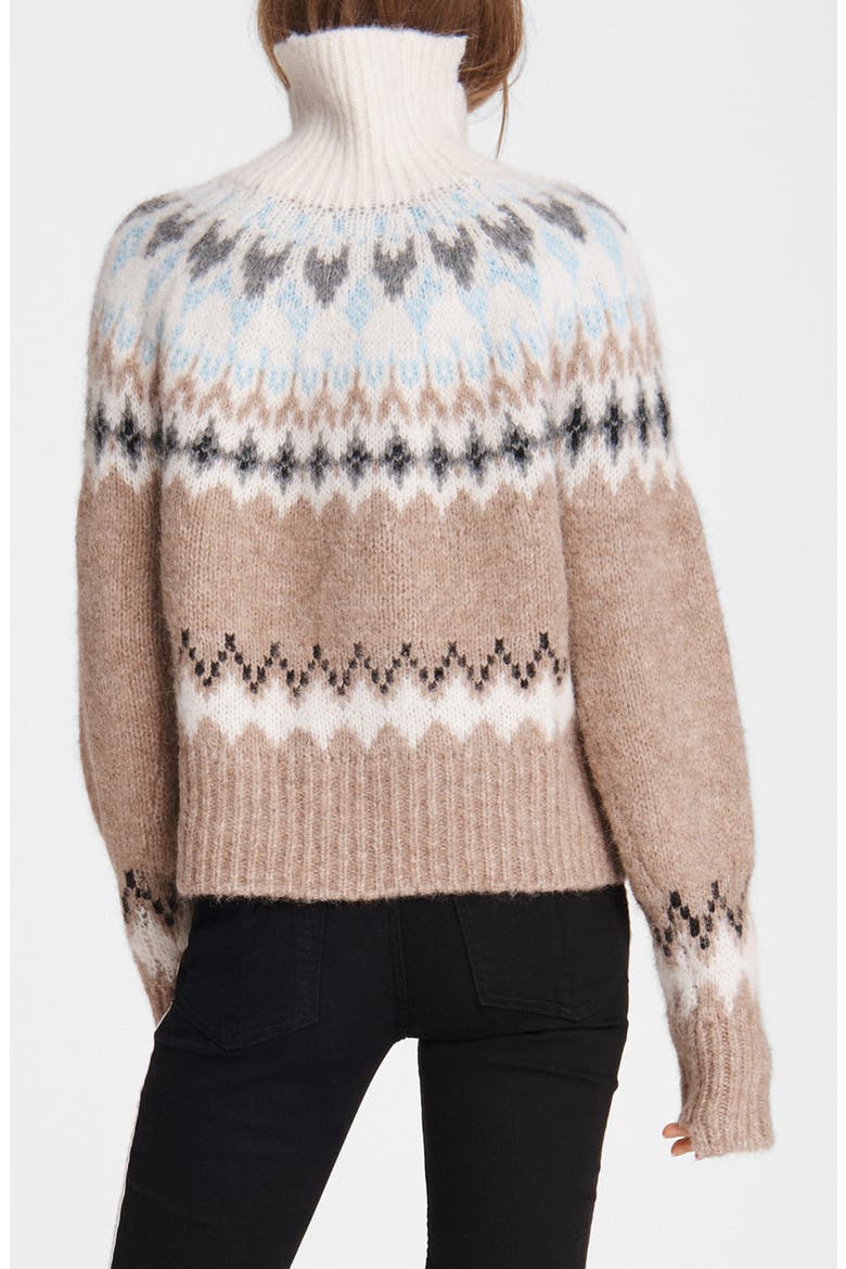 Fran Fair Isle Turtleneck Sweater, Alternate, color, OATMEAL