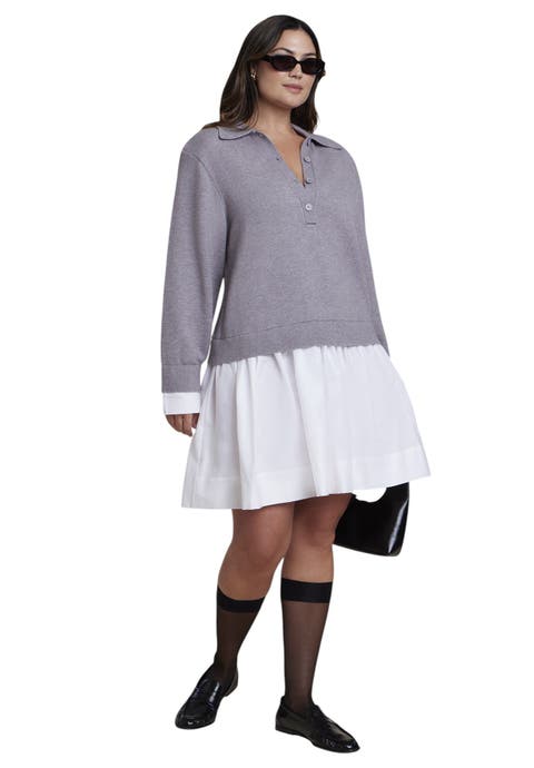 Twofer Mini Shirt Dress (plus)