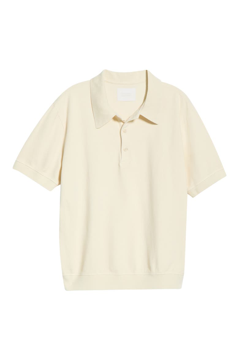 Banded Cotton Piqué Polo, Alternate, color, LIGHT BEIGE