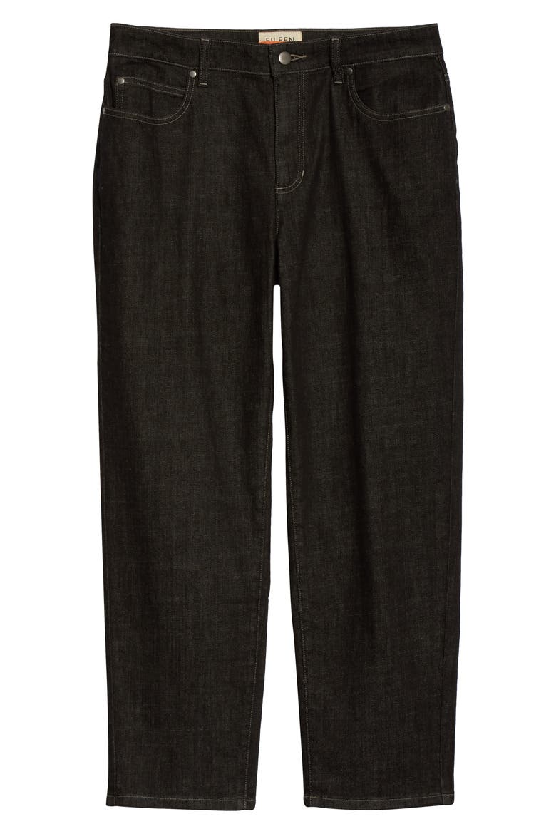 Organic Cotton Stretch Denim Ankle Straight Leg Jeans (Nordstrom Exclusive), Main, color, VINTAGE BLACK