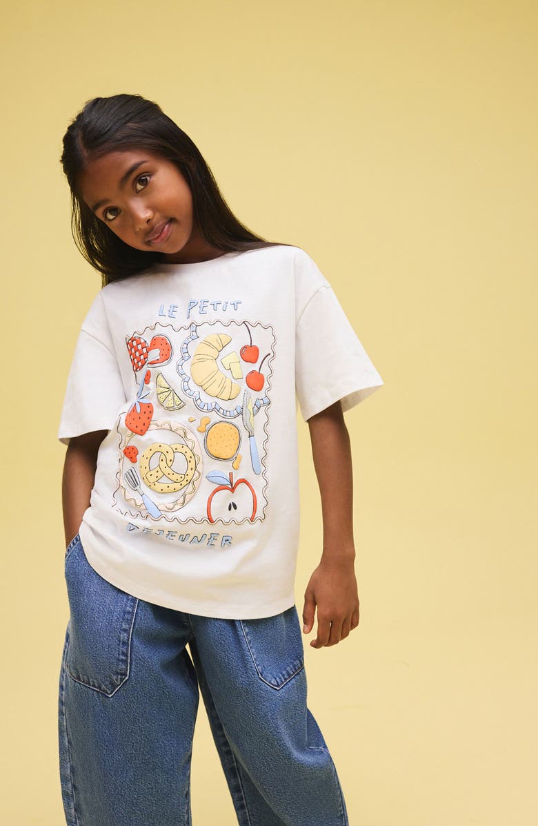 NEXT Kids' Le Petit Dejeuner Graphic T-Shirt, Alternate, color, White
