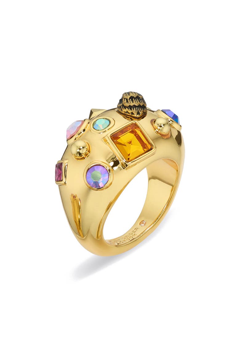 Mixed Crystal Cocktail Ring, Main, color, GOLD MULTI