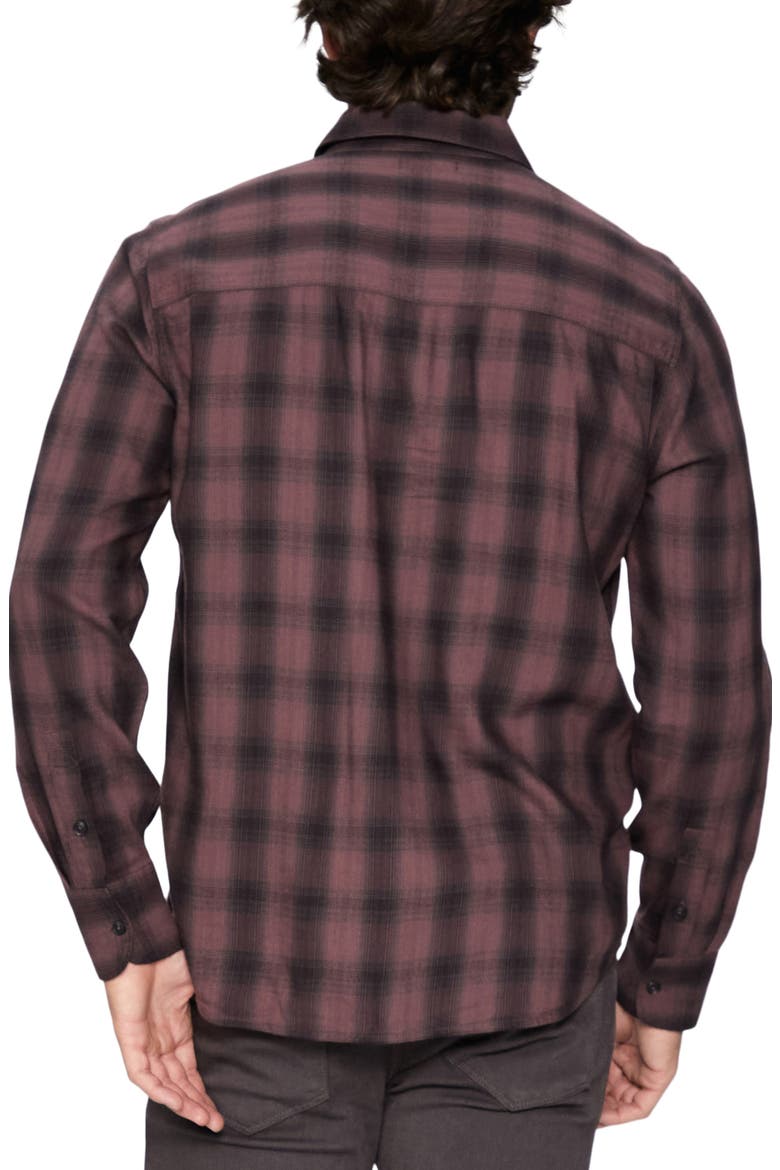 Everett Plaid Flannel Button-Up Shirt, Alternate, color, NGHTMAUVE