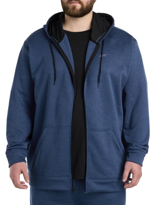 Reebok Performance Zip-front Hoodie In Blue