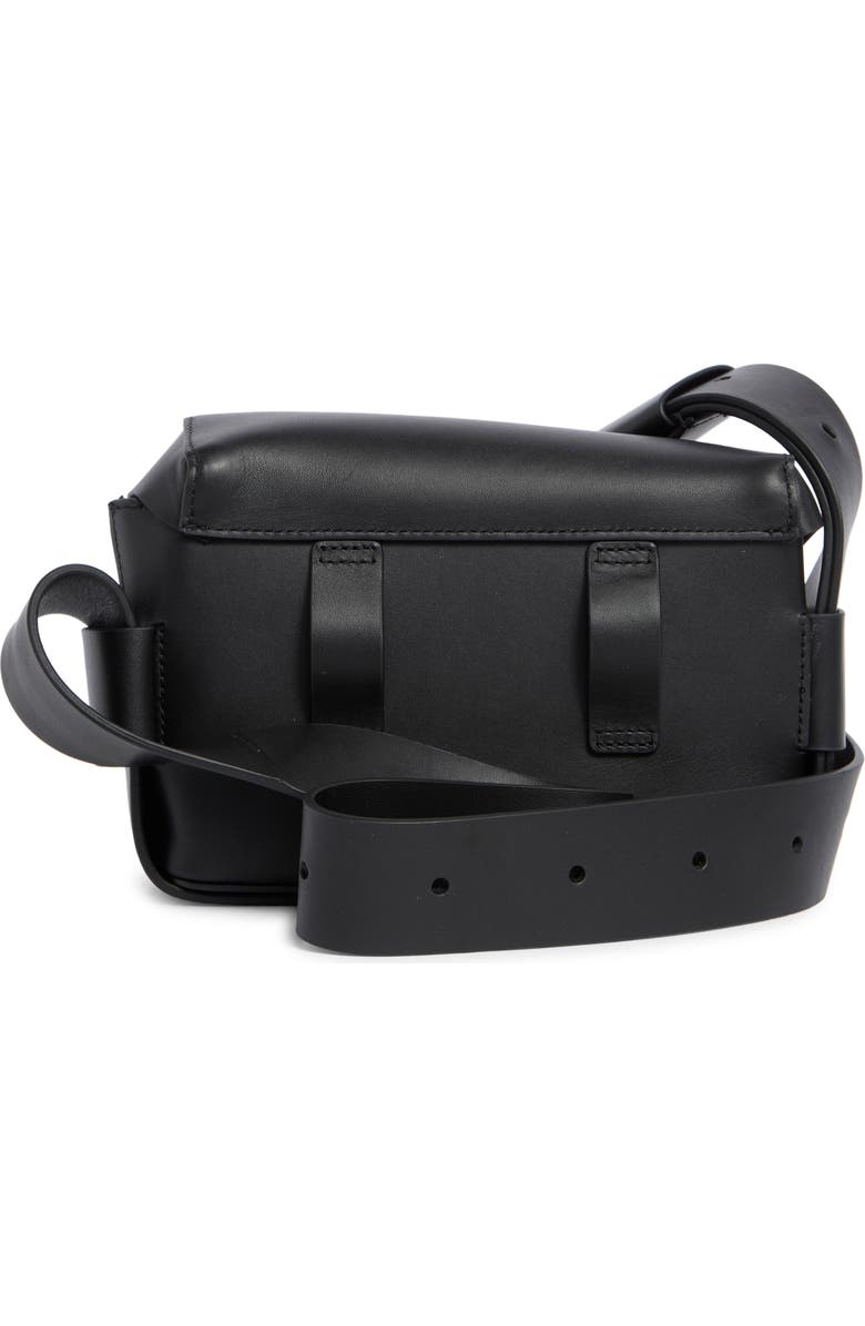 AllSaints Frankie Leather Crossbody Bag, Alternate, color, Black