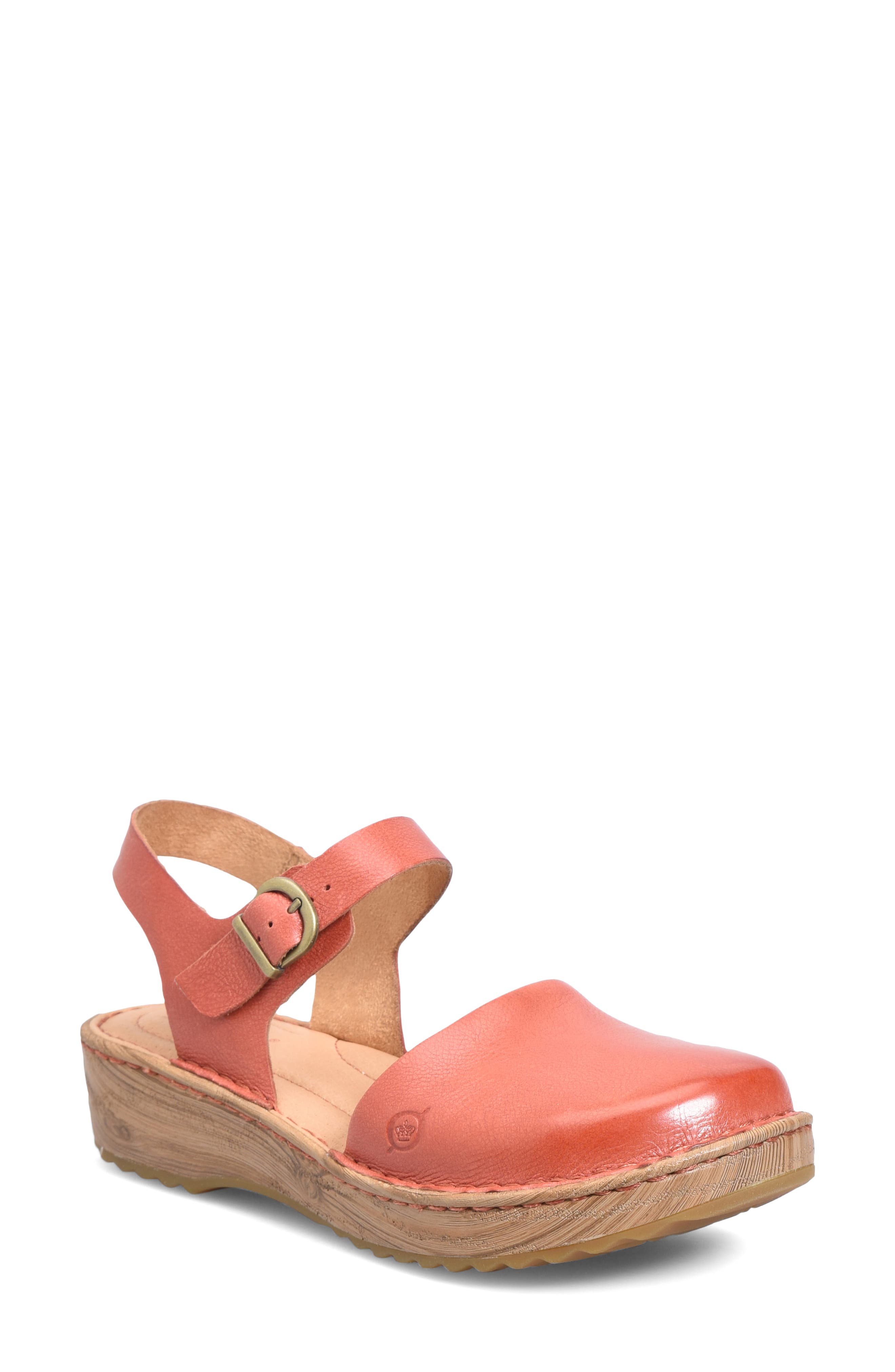 Alianna Quarter Strap Closed Toe Platform Sandal, Main, color, RUST F/ G