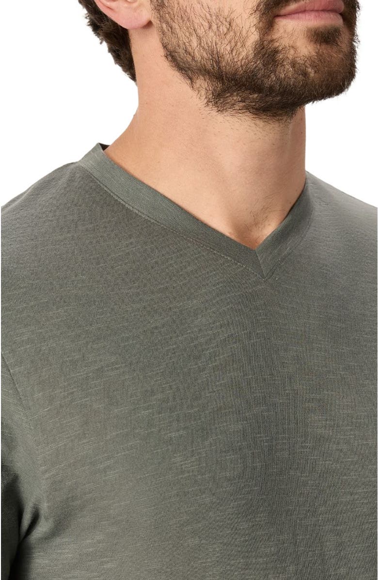 Pact Organic Cotton Featherweight Slub V-Neck Tee, Alternate, color, Castor Grey