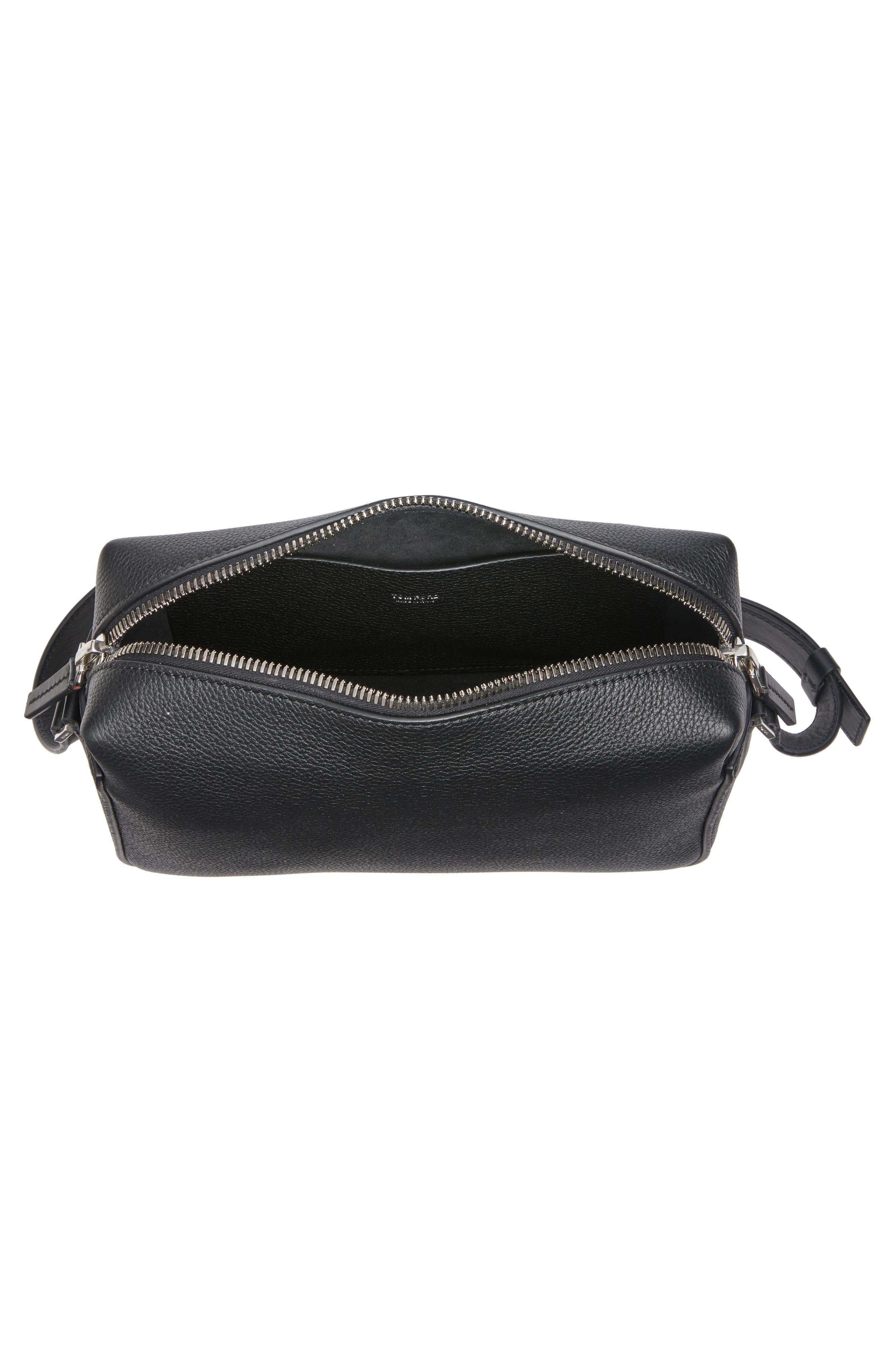 TOM FORD Soft Grain Leather Shoulder Bag, Alternate, color, Naa Black
