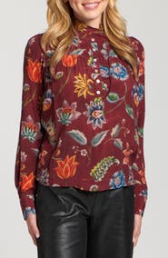 APNY Ruffle Half-Placket Shirt
