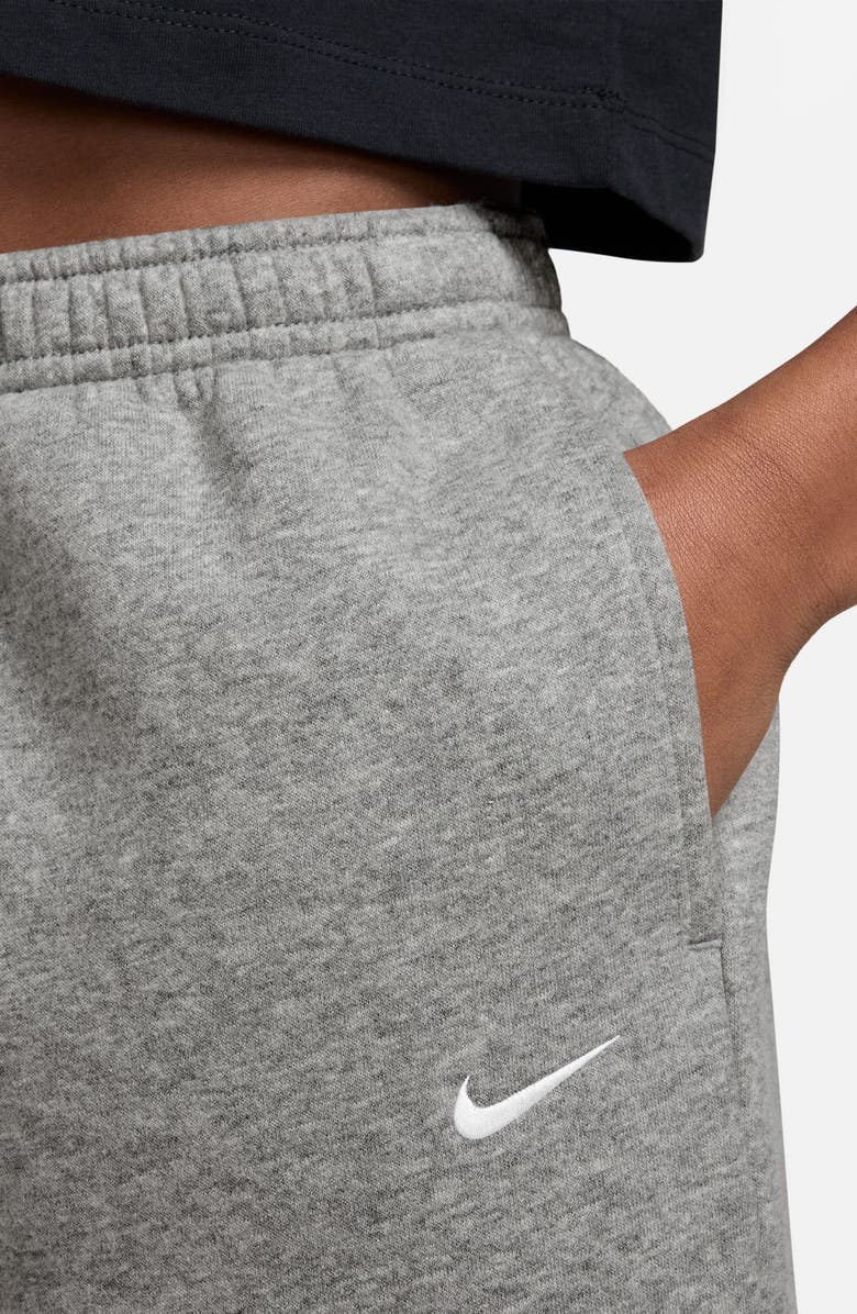 Nike Kids' Sportswear Studio Fleece Loose Pants, Alternate, color, Dark Grey Heather/ Grey/ White