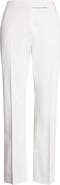 Max Mara Okra Crop Stretch Cotton Straight Leg Pants