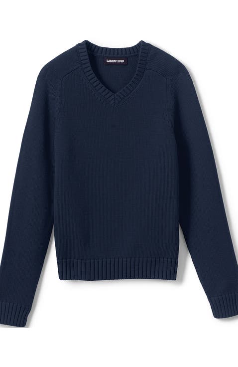 School Uniform Kids Cotton Modal V-neck Sweater