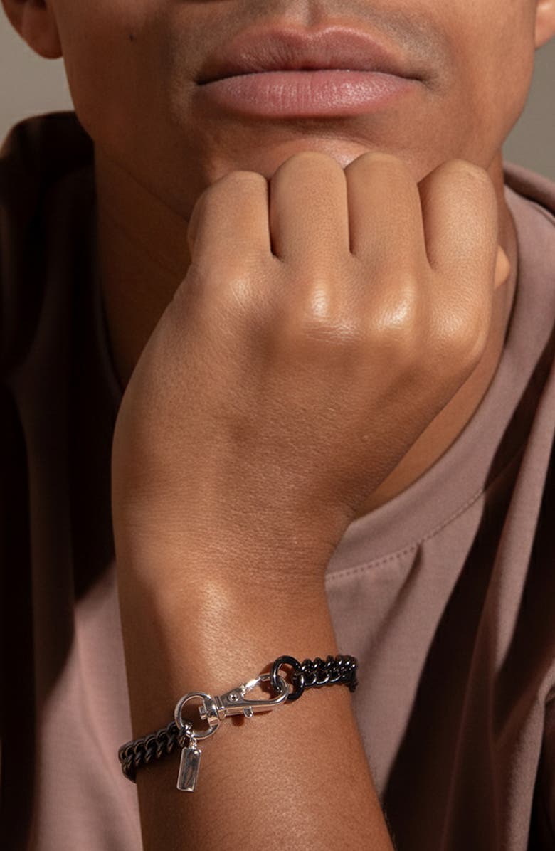 YOJ Curb Hook Bracelet, Alternate, color, Gunmetal