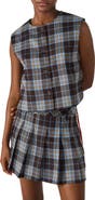 Steve Madden Alessa Sleeveless Plaid Shirt
