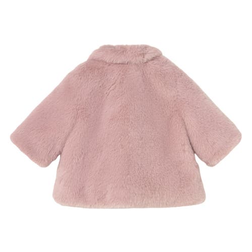 Mayoral Faux Fur Coat In Pink