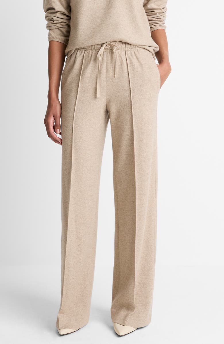 Vince Wide Leg Wool Blend Pants, Main, color, Marzipan