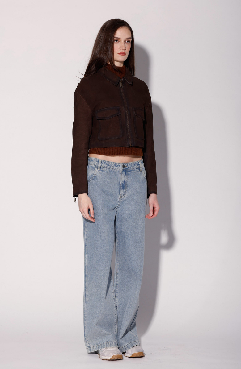 Walter Baker Jolene Jacket, Alternate, color, Mocha Suede