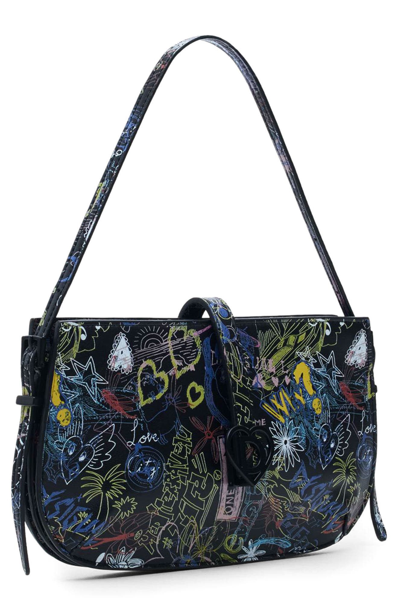 Desigual Butterfly Crossbody Bag, Alternate, color, Black