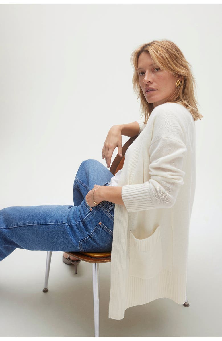 NAKED CASHMERE Tory Cashmere Cardigan, Alternate, color, Ecru