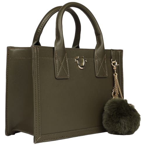 True Religion Pom Dangle Modern Tote In Green