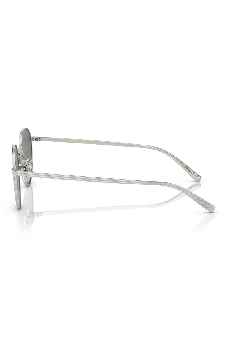 Rhydian 49mm Round Sunglasses, Alternate, color, SILVER