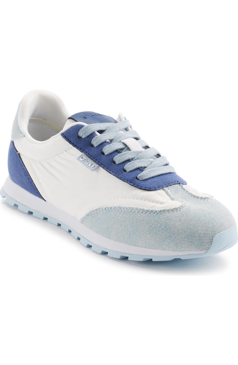 DKNY Forsythe Sneaker, Main, color, Bright White/ Light Blue