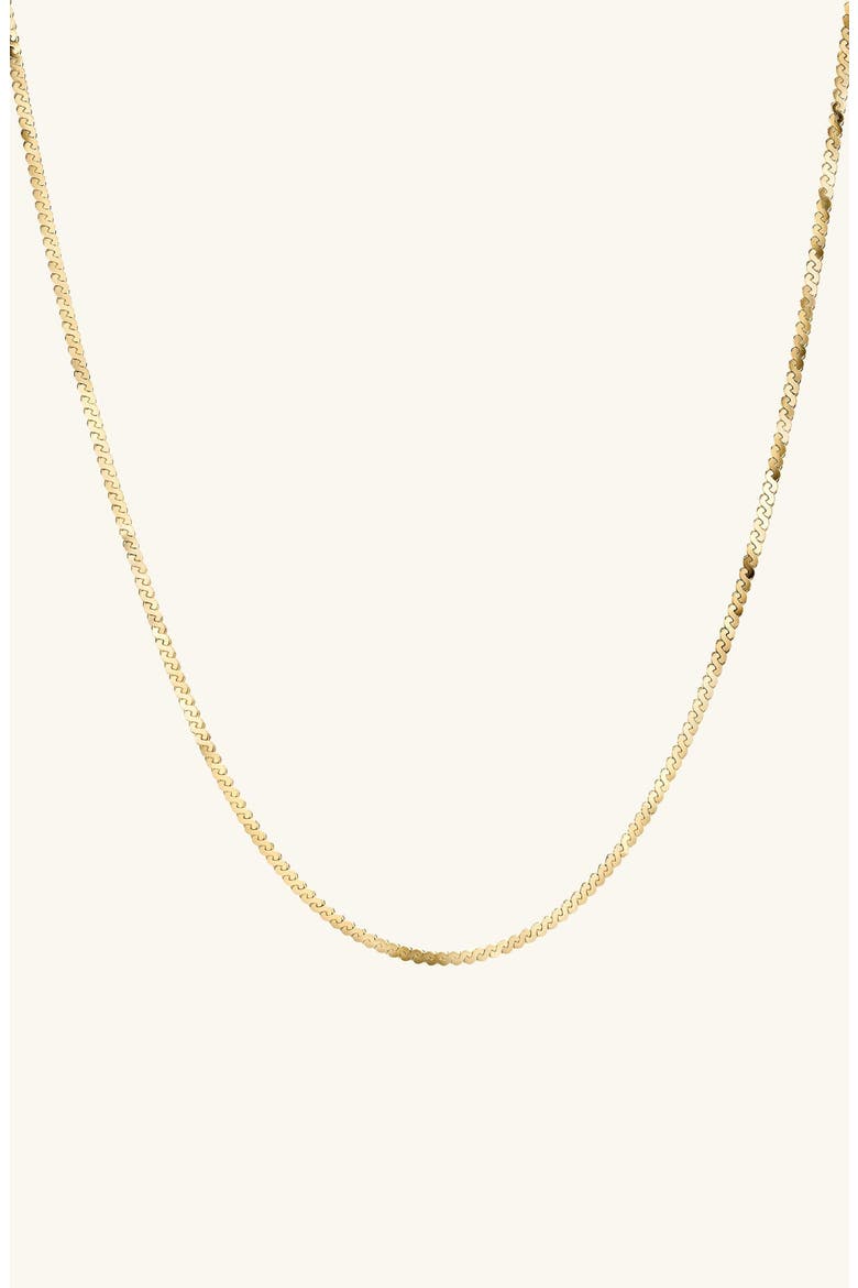 Serpentine Chain Necklace, Alternate, color, 14k Yellow Gold