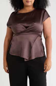 Satin Crossover Front Top