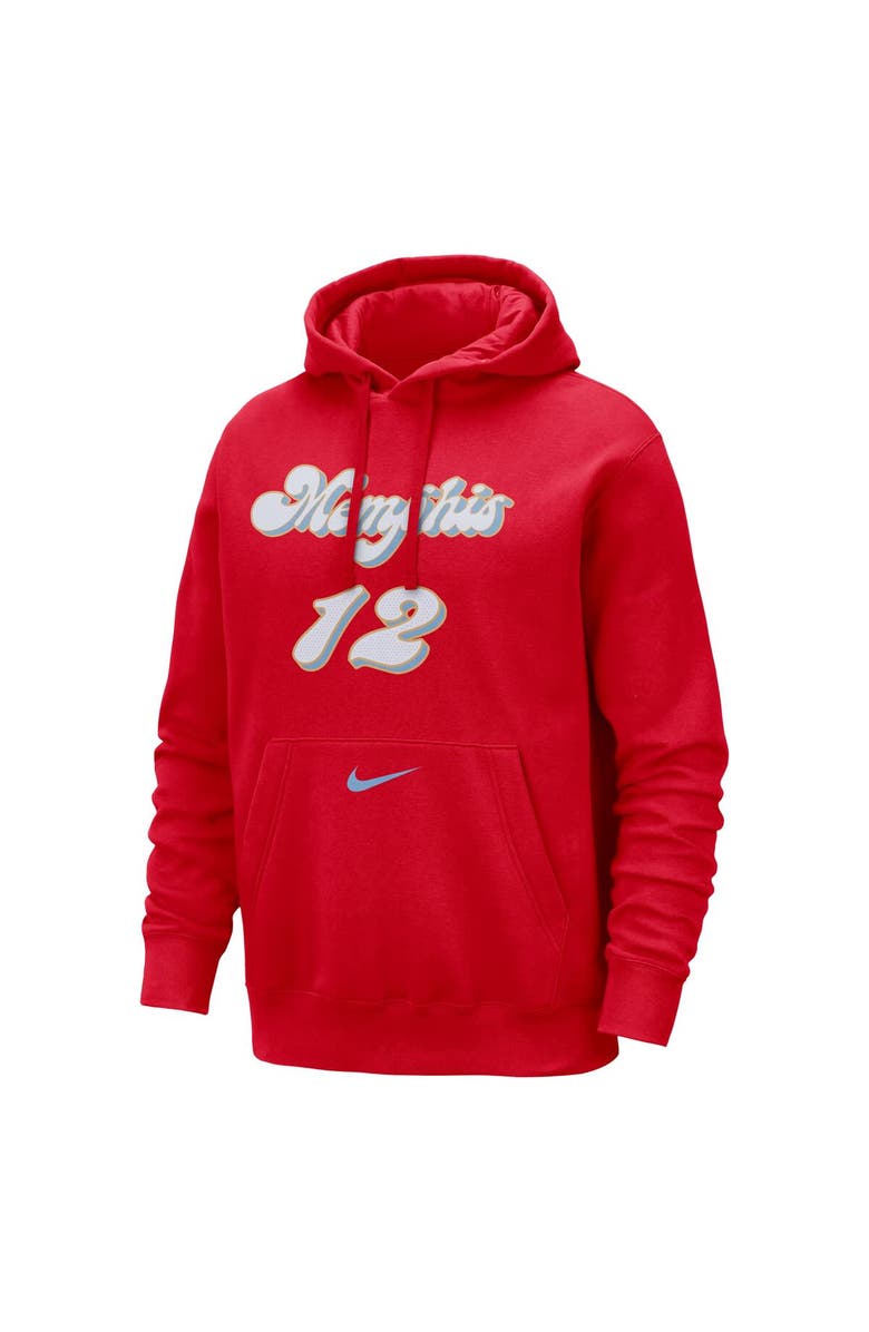 Nike Men's Nike Ja Morant Red Memphis Grizzlies 2024/25 City Edition Name & Number Pullover Hoodie, Alternate, color, 
