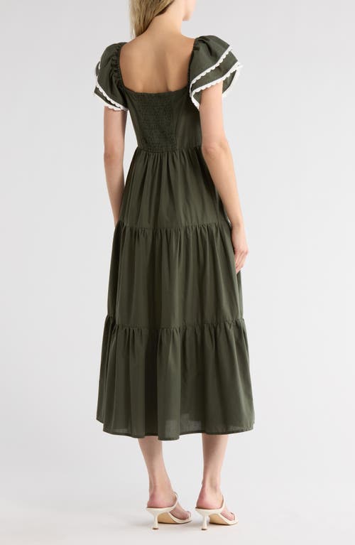 Love By Design Embroidered Midi Dress In Multi