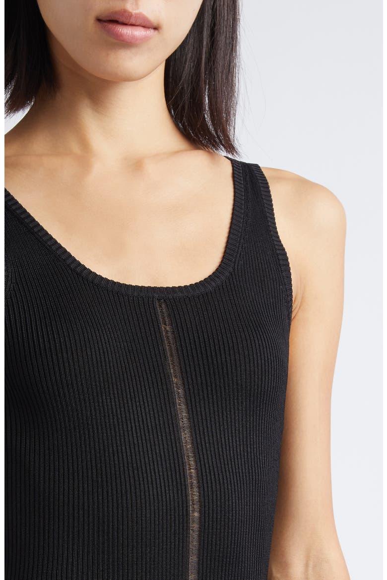 Logo Tag Rib Column Tank, Alternate, color, BLACK