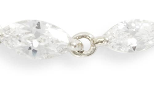 Nordstrom Cubic Zirconia Marquise Slider Bracelet In Clear- Silver