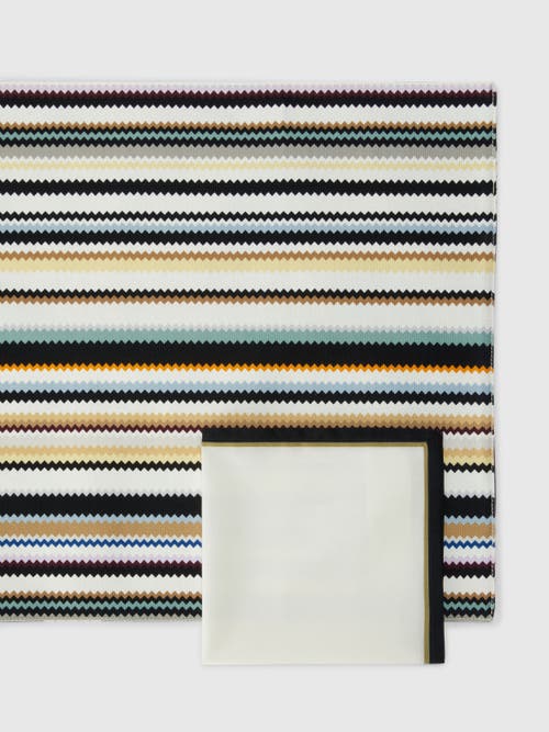 Missoni Shangai Nastri 2 Placemat And 2 Napkin Set In Black