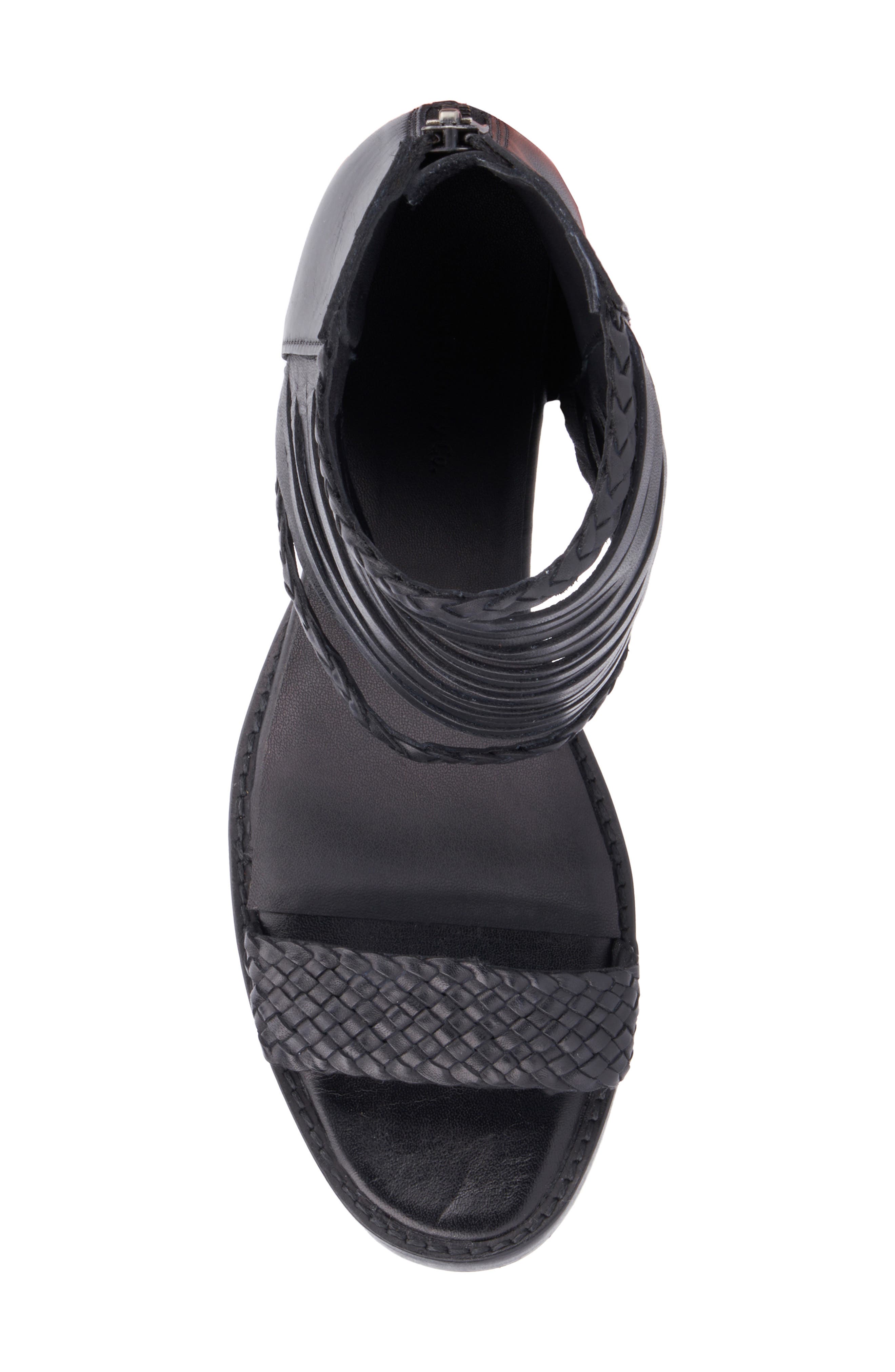 VINTAGE FOUNDRY Leila Fringe Sandal, Alternate, color, Black