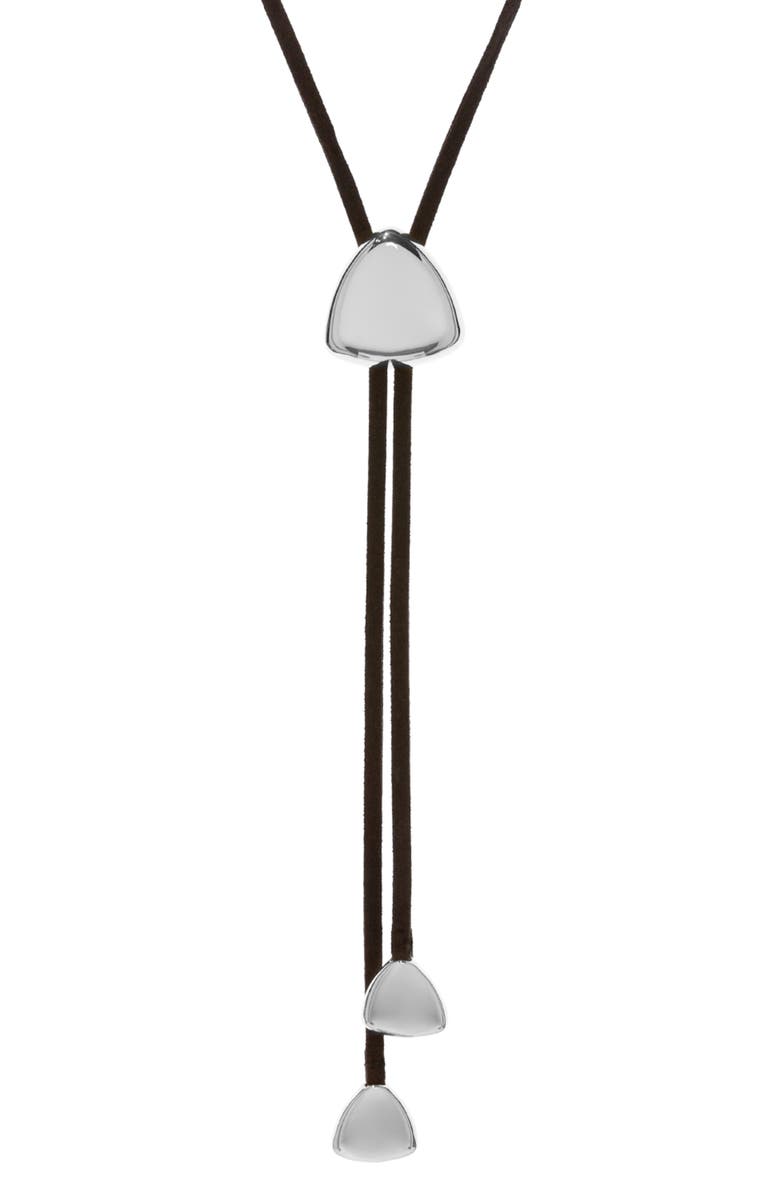 MARLYN SCHIFF Diana Suede Bolo Necklace, Main, color, 