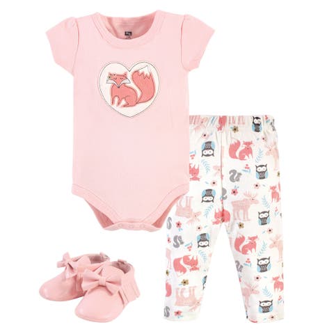 Cotton Comfort 3Pk Bodysuit, Pants, and Shoes (Baby)