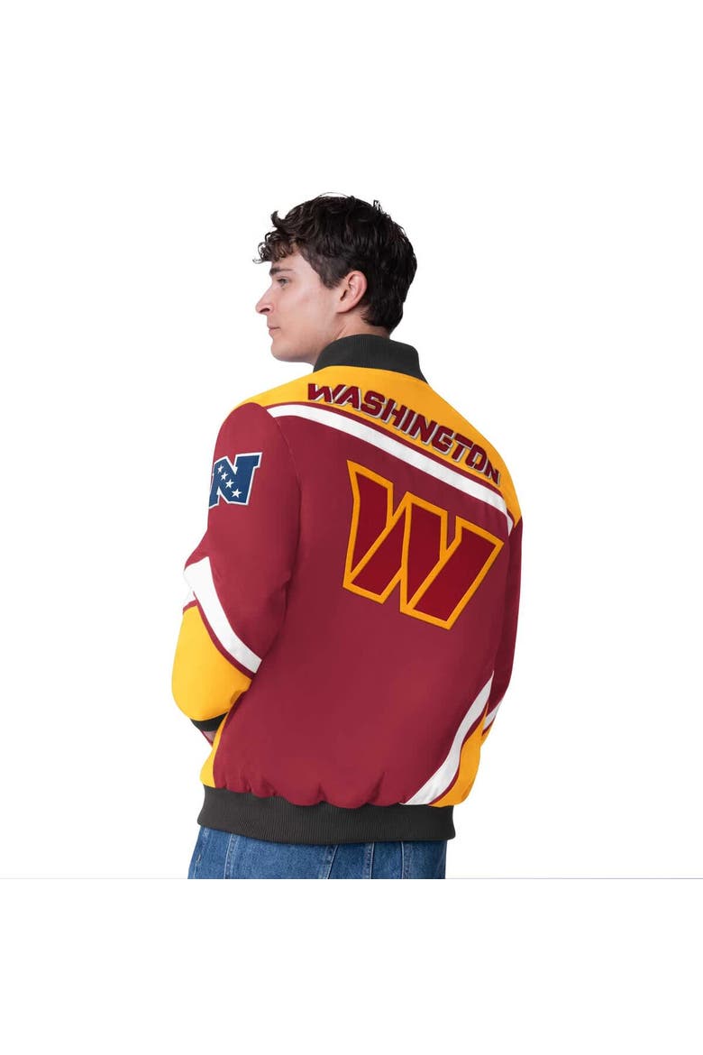 Men's G-III Extreme  Burgundy Washington Commanders Maximum Racing Full-Snap Jacket, Alternate, color, Burgundy