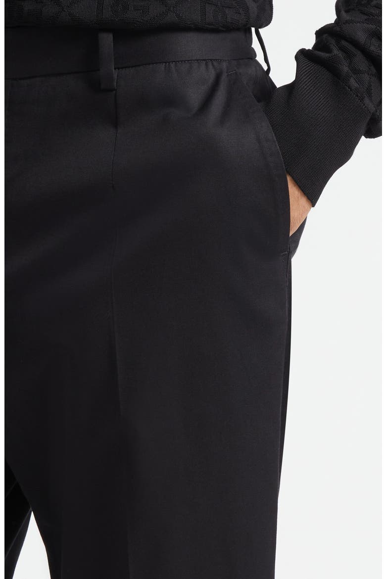 Cotton Stretch Gabardine Trousers, Alternate, color, N0000 NERO
