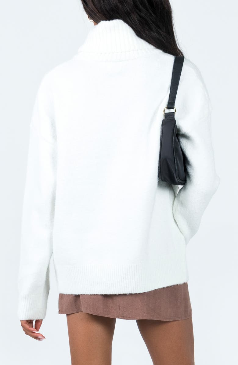 Princess Polly Oswin Turtleneck Sweater, Alternate, color, White