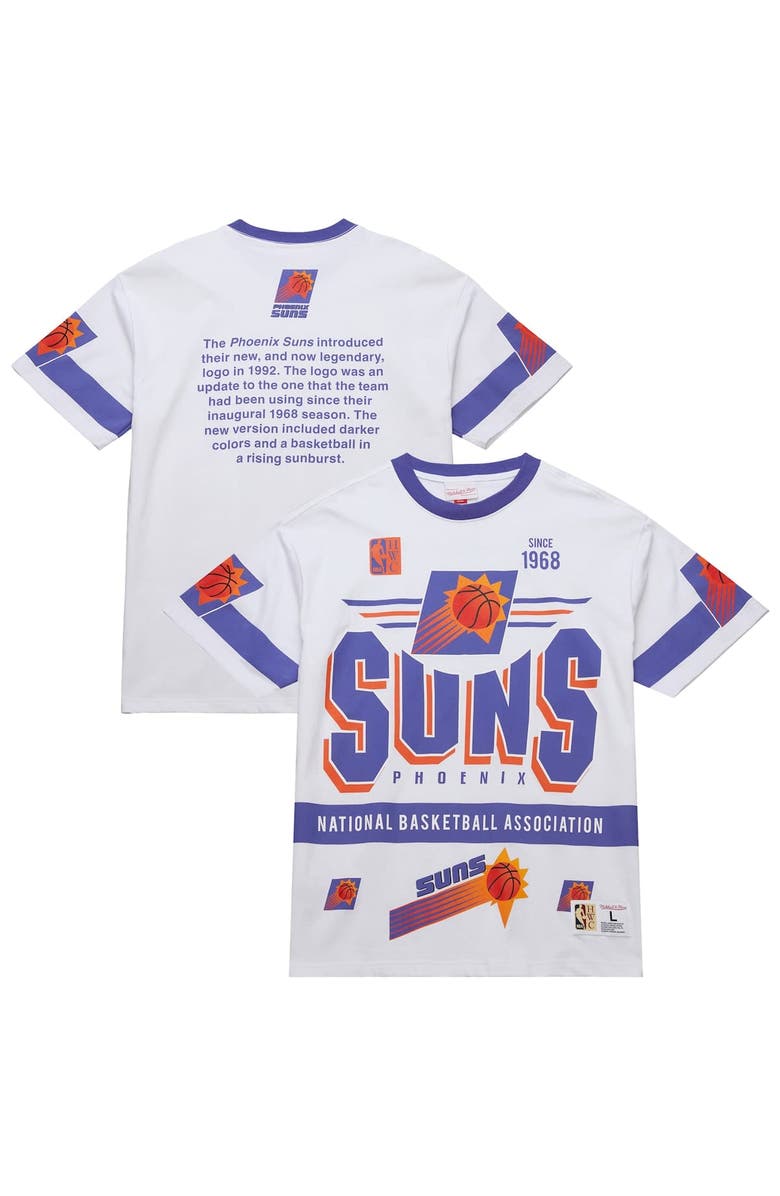 Mitchell & Ness Unisex Mitchell & Ness White Phoenix Suns Hardwood Classics Vintage Team Origins Premium T-Shirt, Alternate, color,