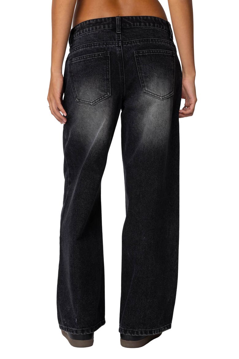 Magda Low Rise Wide Jeans, Alternate, color, BLACK-WASHED
