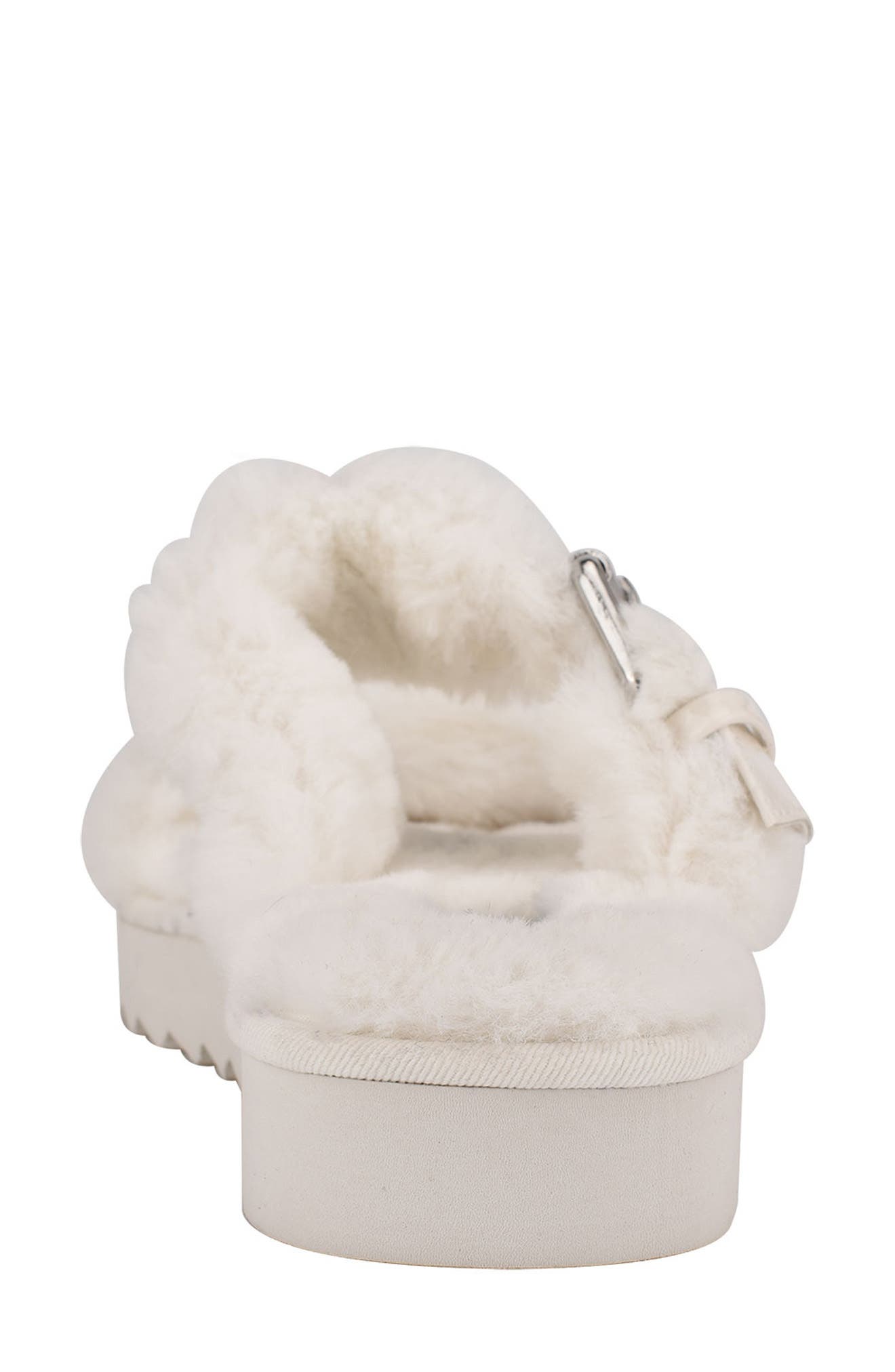Funkie Faux Fur Platform Slipper, Alternate, color, CREAM