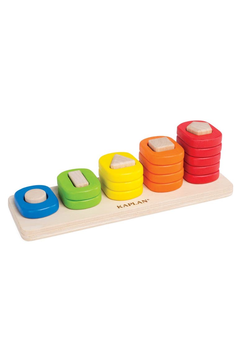 Toddler Shape Sorter, Stacker, and Geometric Puzzle, Main, color, Multicolor