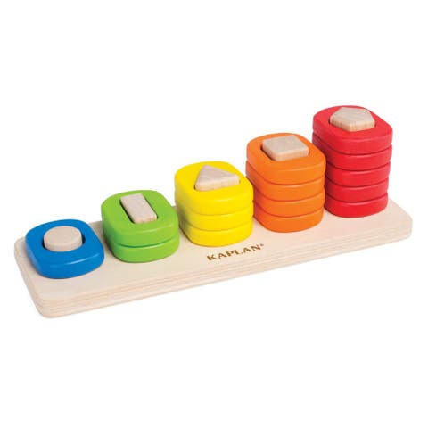 Toddler Shape Sorter, Stacker, and Geometric Puzzle