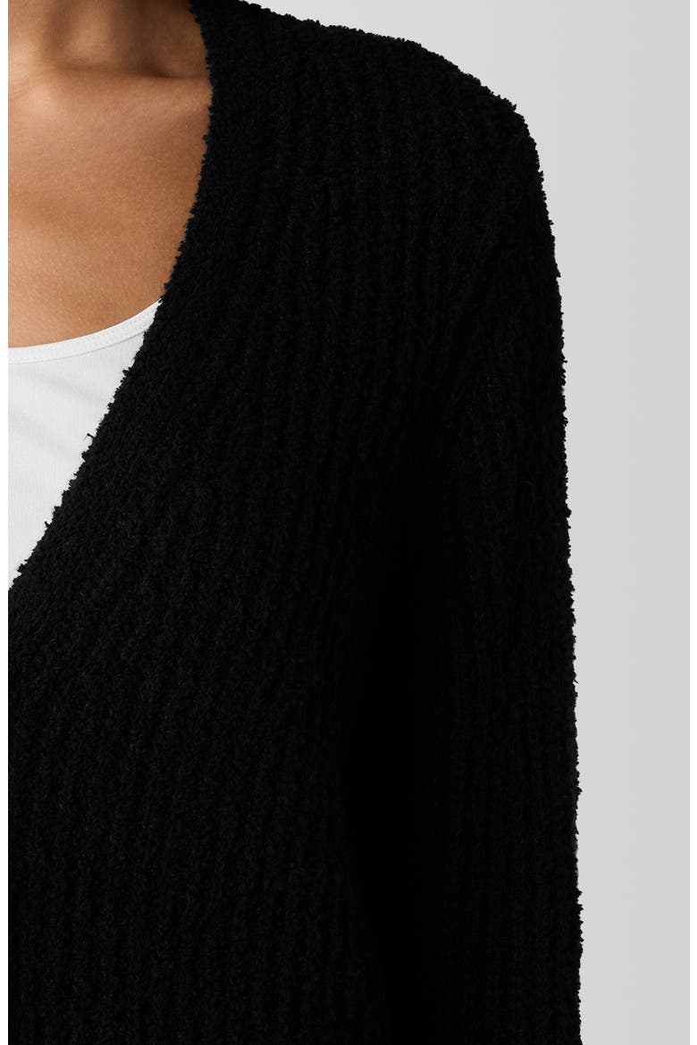 V-Neck Organic Cotton Blend Cardigan, Alternate, color, BLACK