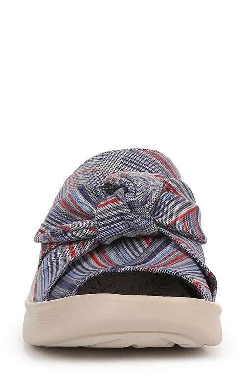 Bzees Smile Wedge Slide Sandal In Vacation Stripe